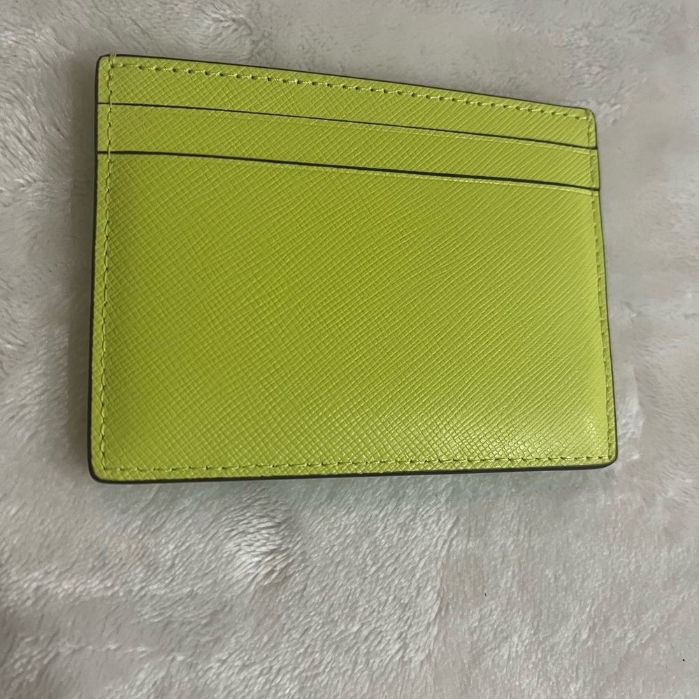 Kate Spade Neon Green Card Holder - Picture 2 of 3